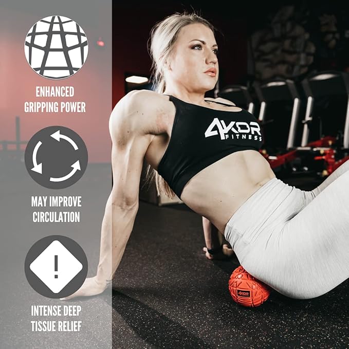 4KOR Massage Balls for Trigger Point Therapy - Myofascial Release Ball - Muscle Relief for Back, Neck, Shoulder, Foot Pain - Fitness Massage Balls for Mobility - Deep Tissue Release Ball