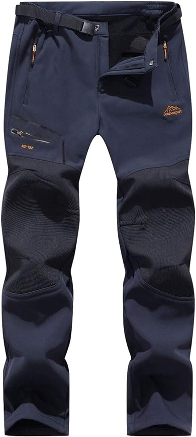 BenBoy Men's Snow Ski Outdoor Waterproof Windproof Fleece Cargo Hiking Pants