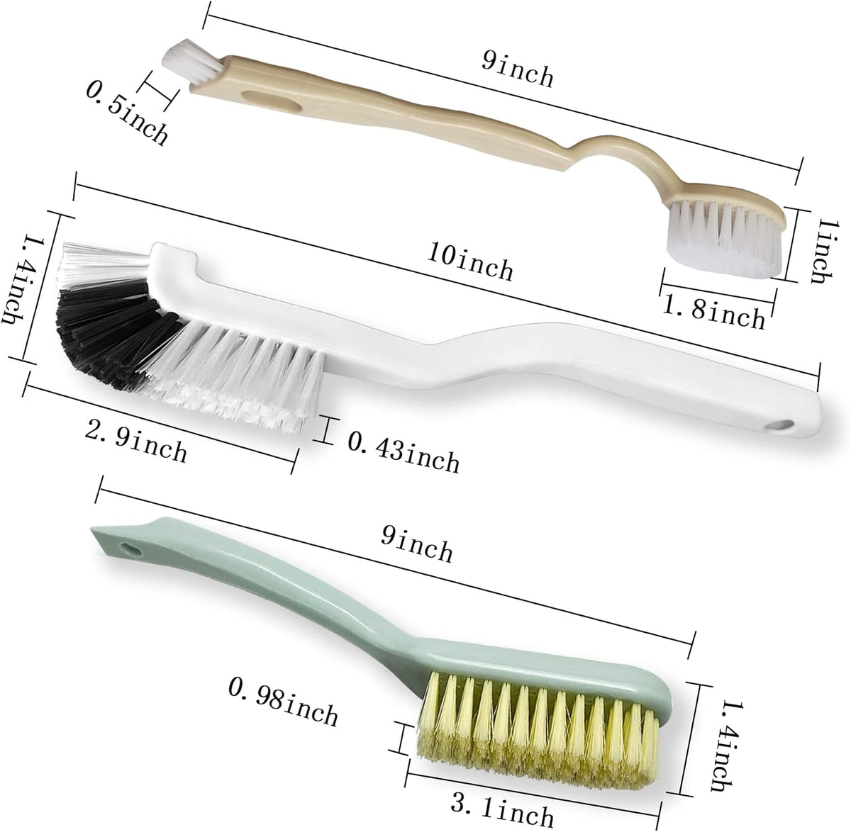 Cleaning Brush Shoe Kitchen Bottle Brush Sink Bathroom Household Dish Pot Pan Edge Corners Tile Lines Brush with Stiff Bristles