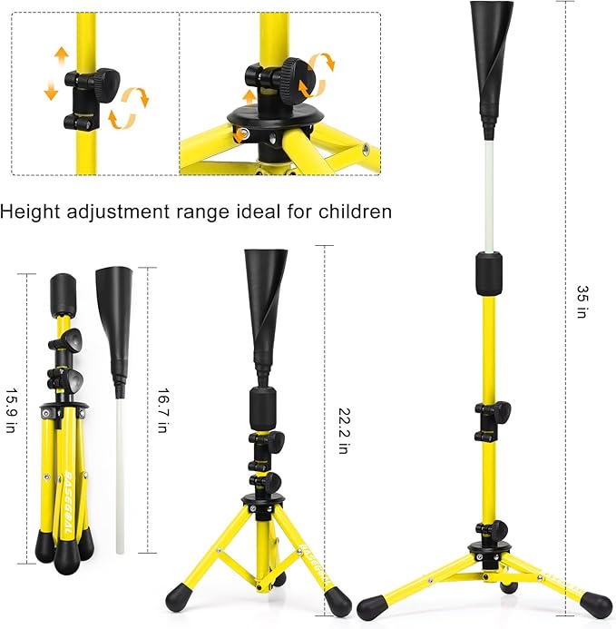 Baseball Tee for Kids,Batting Tee,Softball Tee,Youth Hitting Tee,Teeball Tee,Travel Tee,Easy Adjustable Height