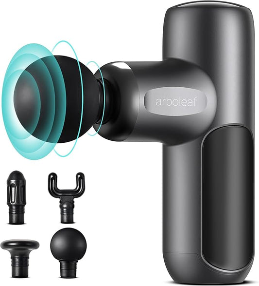 arboleaf Mini Massage Gun Deep Tissue, Percussion Muscle Massager for Back Pain Relief, Portable Small Travel Size, Quiet Massager, Gifts for Woman Man