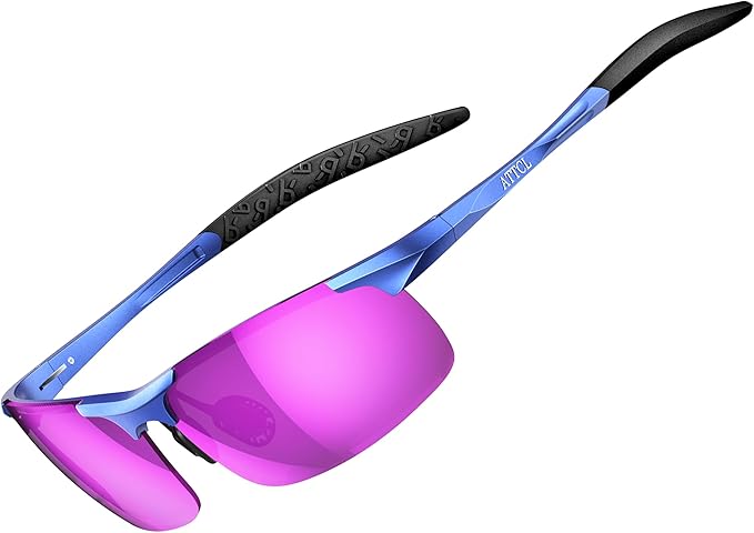 ATTCL Men's Sports Polarized Sunglasses Men for Driving running Fishing Golf - UV Protection Sun glasses Metal Frame