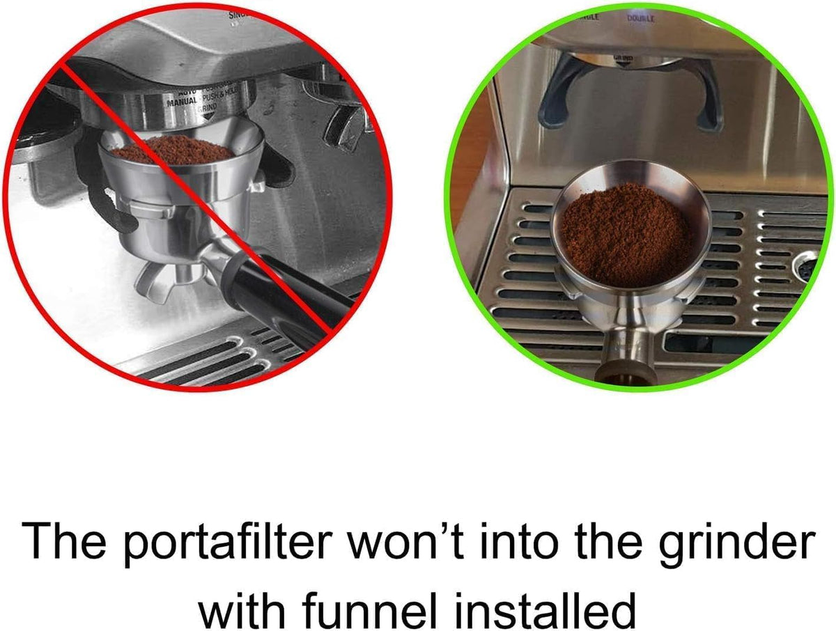 58mm Espresso Dosing Funnel LANLYSEN Magnetic Coffee Dosing Ring Stainless Steel Espresso dosing Funnel Espresso Dosing Ring with 8 Magnets Compatible with All 58mm Portafilter