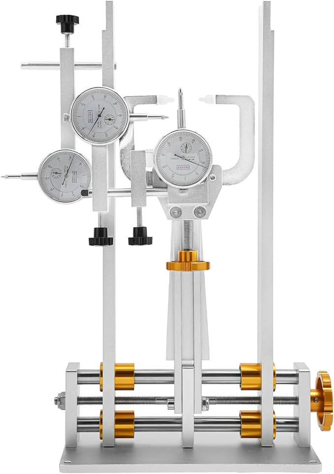 Bicycle Wheel Truing Stand, Professional Bike Wheel Repair Bracket with 3 Guages for 10-29 inch Wheels, Adjustable Rim Width