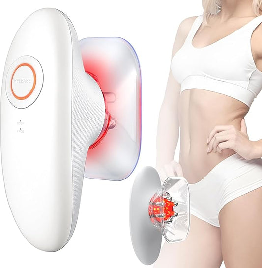 Body Sculpting Machine, Professional Cordless Handheld Massager Electric Cupping Therapy Massager – for Belly, Waist, Arms, Leg, Home Tool for Women (White)