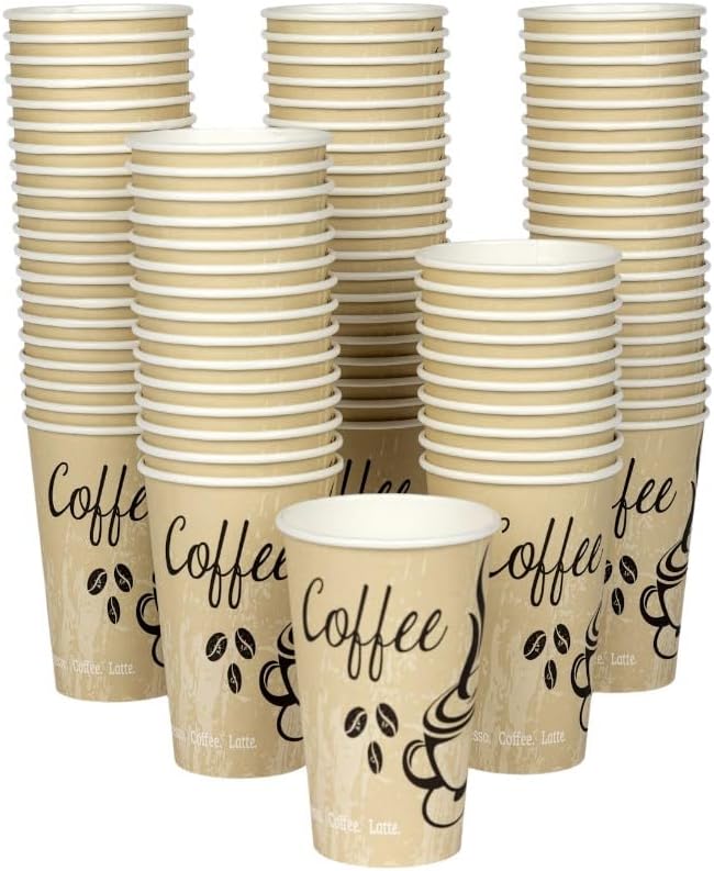 Smygoods Disposable Coffee Cups, To Go Paper Hot Cups, Classic Design (16 OZ, 100 Count) For Hot Beverages, Coffee, Tea, Espresso, Cocoa - Vasos Para Cafe