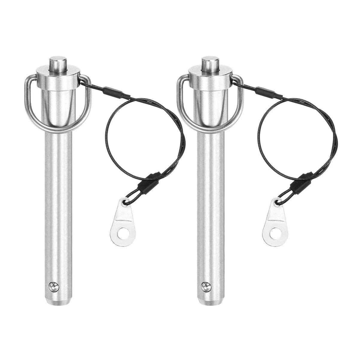 uxcell 2 Pcs Quick Release Pin, 1/2" x 3" (Dia. x L) Push-Button Ball Locking Pin, 304 Stainless Steel, Silver