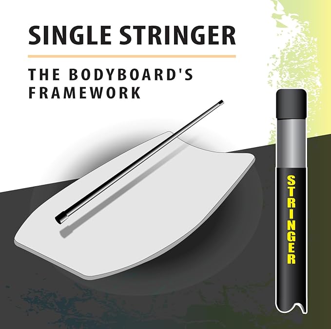 BZ Bodyboards - Accel Pro Board - Crescent Tail, Slick Bulbs, Contoured Deck Cutting Edge, High Performance - Advanced Riders