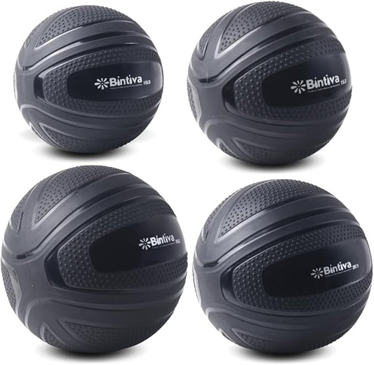 bintiva Non Bounce Slam Ball - Exercise Weighted Deadball for Workout and Fitness Routines - Medicine Dead Weight Ball