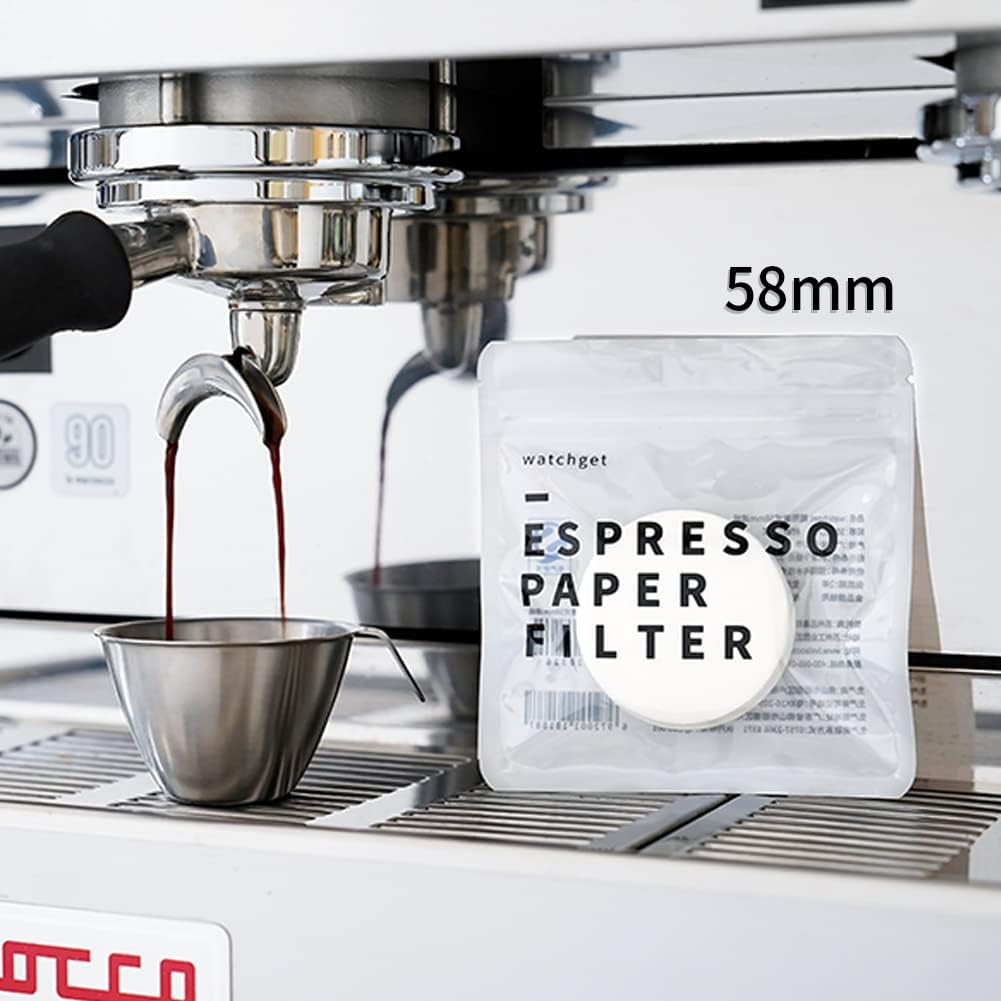 watchget 51mm Espresso Paper Filters - 1000 Pcs Unbleached Coffee Filter Papers for 51mm Portafilter Baskets, Compatible with Espresso Machines and Coffee Maker Accessories