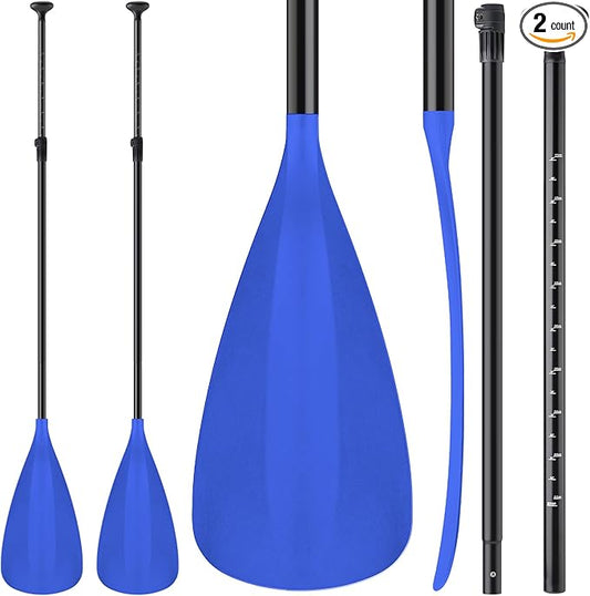 2 Set of 3 Pieces Sup Paddle Board Paddle Kayak Adjustable Stand up Oar Aluminum Alloy Lightweight Replacement Paddleboard Detachable Aluminum Alloy Shaft for Surfing Fishing