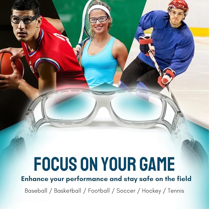 BLUE CUT Safety Outdoor Sports Goggles Unisex Anti Fog Ideal For Basketball Racquetball