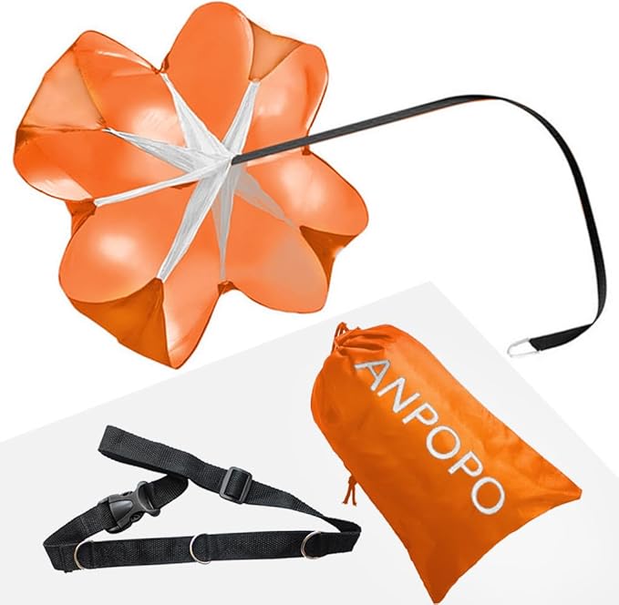 Bfsmile Running Speed Training 56" Parachute with Adjustable Strap, Free Carry Bag. Speed Chute Resistance Running Parachute for Kids Youth and Adults