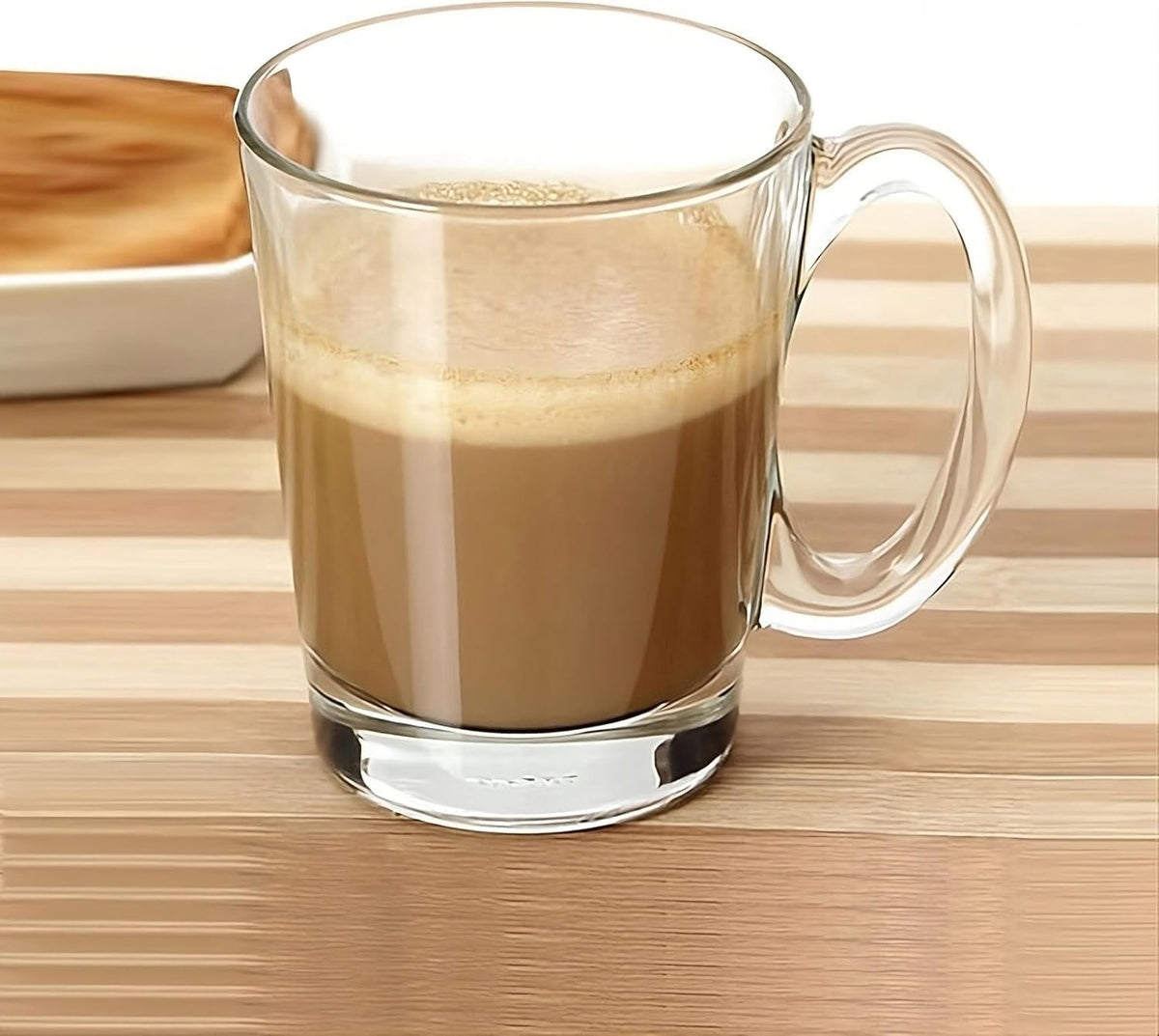 LEMONSODA Clear Large Glass Coffee Mug with Handles for Hot Beverages, Clear Mugs for Espresso, Tea, Cappucino, Latte, Juice (8.75 oz, 10.5 oz, 12 oz) (10.5 oz, Set of 48)