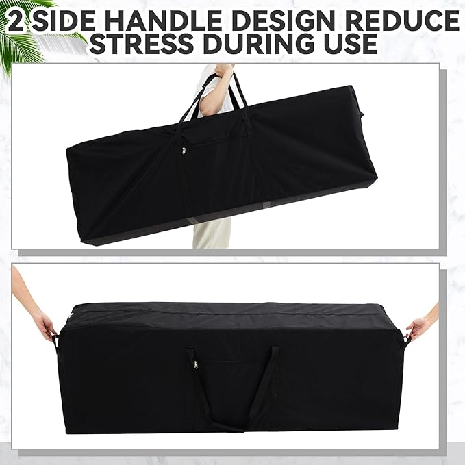 52 x 15 x 15 Inch, 190 L Extra Large Duffle Bag Camping Tent Storage Duffle Sports Equipment Bag Heavy Duty and Waterproof for Travel Camping Tent Pole Hammock Tripod Fishing Luggage Moving