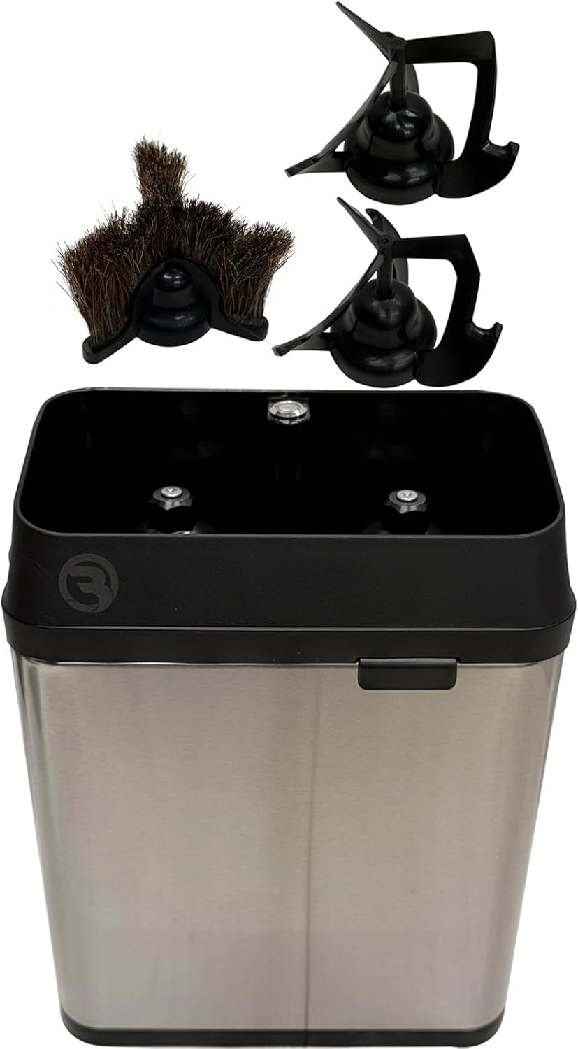 Electric Portafilter Cleaning Machine for 58mm - Knock Box Coffee Cleaner for Commercial & Home (Silver)