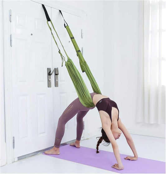 Leg Stretcher Strap, Stretching Equipment with Door Anchor Flexibility Trainer Backbend Assist for Dance Aerial Yoga Ballet Leg Stretching Exercise
