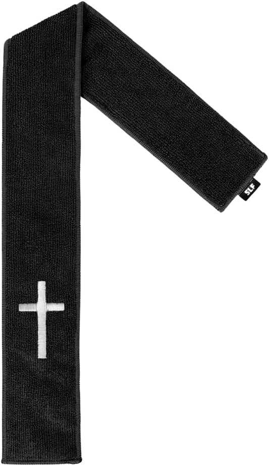 SLEEFS Faith Cross Black Thin Football Towel