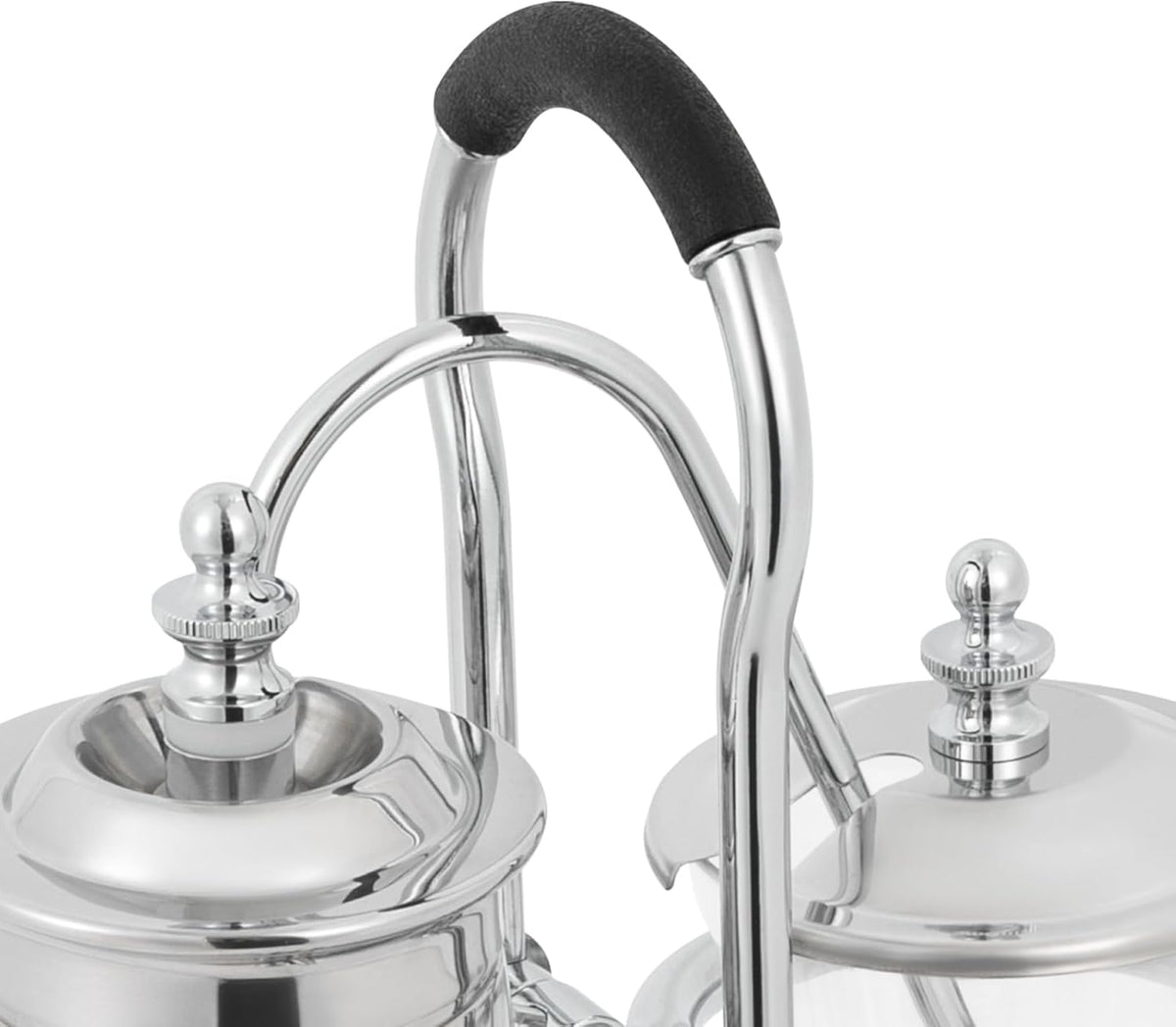 Family Balance Siphon Syphon Coffee Maker Siphon Brewer, Elegant Retro-Style Design Sliver (Sliver 1)