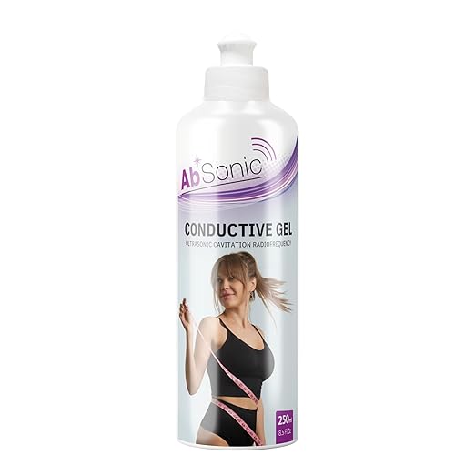 Absonic Conductive Gel for Body Devices: Cavitation, Radiofrequency, Body Sculpting Devices - Paraben-Free, 1-Pack