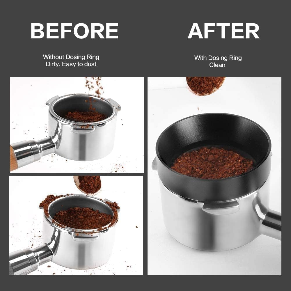 51mm Espresso Accessories Kit, Dosing Funnel and Puck Screen Set, Magnetic Coffee Funnel, 51mm Reusable Espresso Puck Screen, Espresso Tools(Panda)