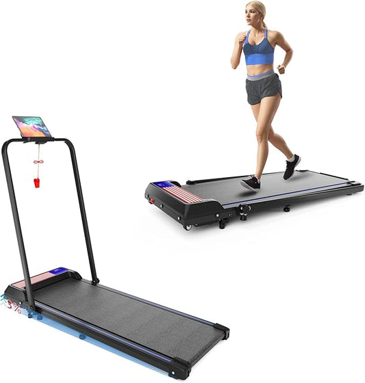 2 in 1 Treadmill and Walking Pad for Home/Office, Walking Treadmill with Remote Control, APP, and LED Display
