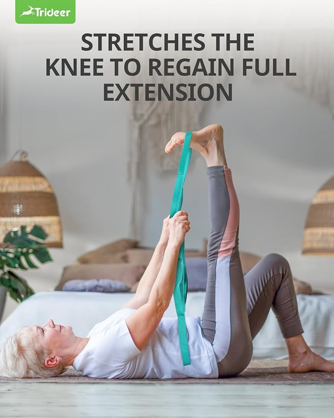 Trideer Stretching Strap Yoga Strap Yoga Band for Physical Therapy, 10 Loop Non-Elastic Yoga Straps for Stretching, Pilates, Exercise & Dancing, Stretch Band with Aesthetic Packaging for Women & Men