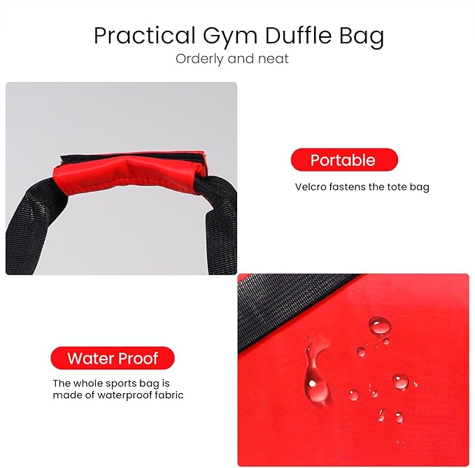 C&F BOGMOST Small Gym Bag for Travel & Duffel - 17 Inch Lightweight Carry On Bag for Men & Women, Mini Duffel Bag,Perfect for Sports, Weekend Trips, and Overnight Stays, Red