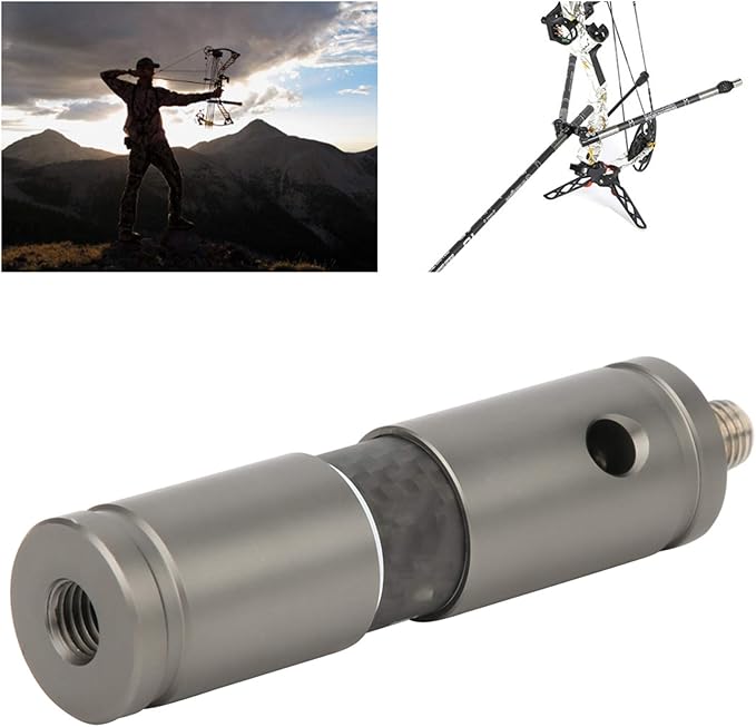 3in Bow Stabilizer Balance Bar Extension Pole Rod, 3K Carbon Fiber Archery Balance Rod Shock Absorb Recurve Bow Stabilizer