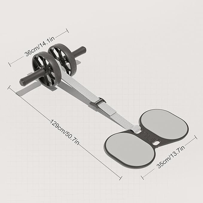 Abdominal Roller - Abdominal Workout Roller with Resistance Band | Abdominal Wheel | Abdominal Tearer | Multifunctional Abs Workout Equipment | Core Strength Training Roller for Men and Women