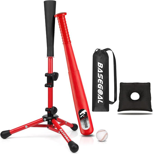 Baseball Tee for Kids,Youth Stand Set,Teeball Set,Youth Baseball,Softball Batting Tee Set,Easy Adjustable Height