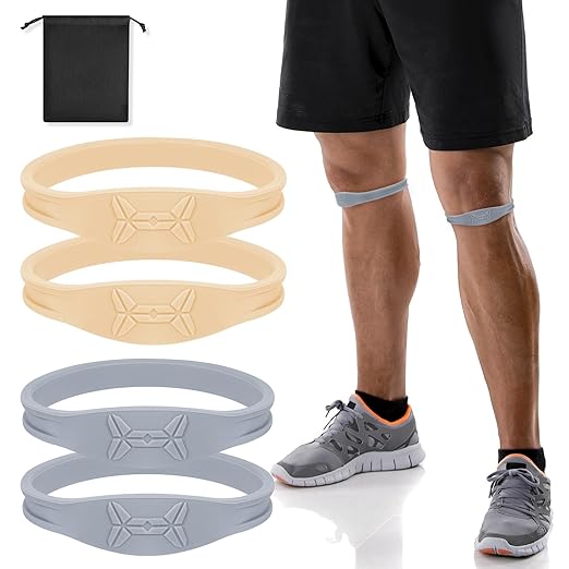 2-Pack Patellar Strap for Knee Pain Relief-Breathable & Lightweight Patellar Tendon Support Strap for Basketball, Running, Hiking-Stabilizing Knee Brace for Men, Women & Kids(Wide Yellow)