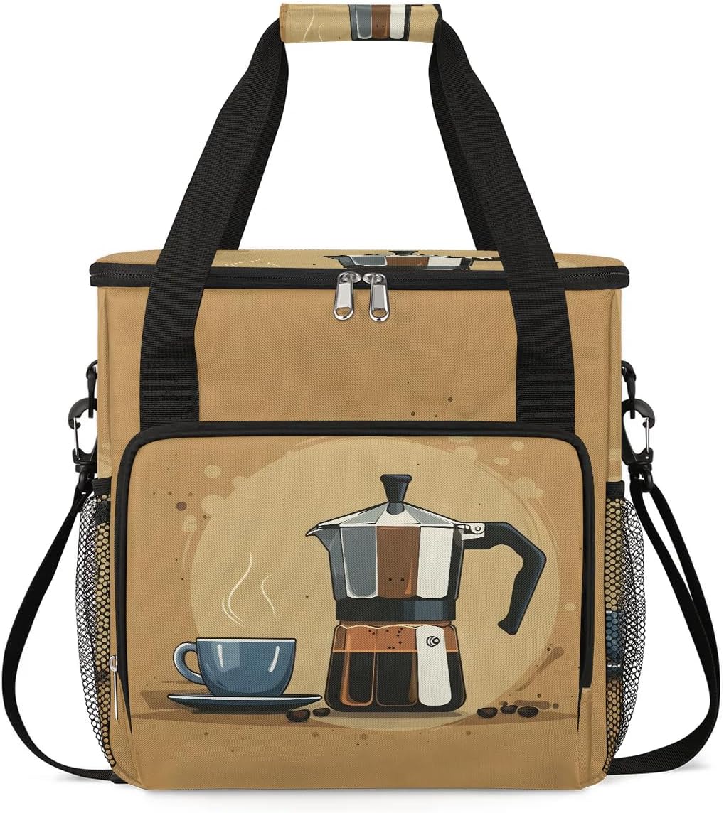 Travel Coffee Maker Carrying Bag Compatible with Keurig K-Mini or K-Mini Plus, Single Serve Coffee Maker Portable Storage Bag with Shoulder Strap(Bag Only)