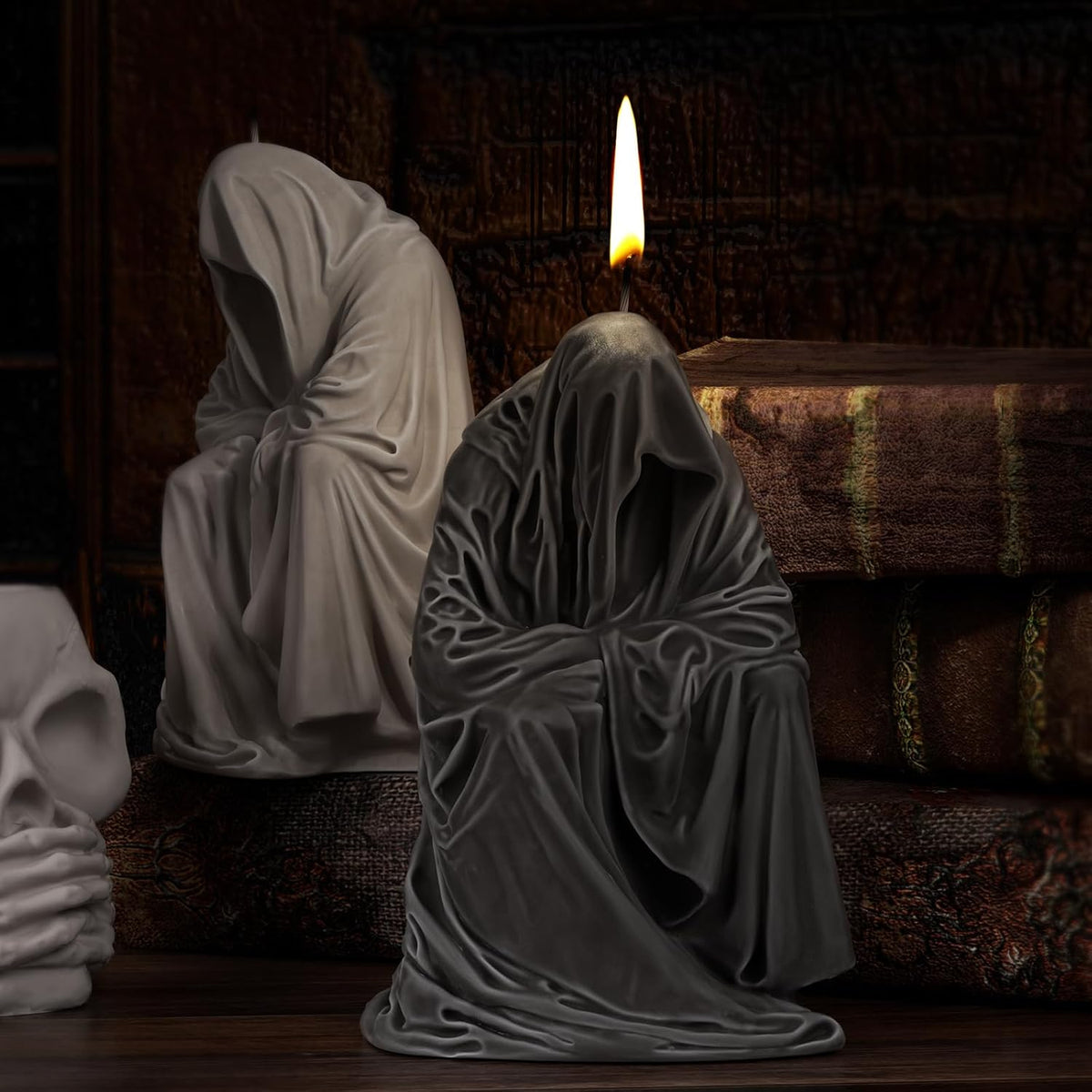 Skull Silicone Mold for Candle Making - 3D Animal & Clay Mold, Ghost Resin Casting Mold, Home Decor Molds