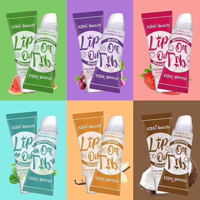 AZEN 120 Pack Lip Gloss Set, Clear Lip Gloss Bulk, Lip Oil for Dry Cracked Lips Moisturizing Hydrating Nourishing with Vitamin E