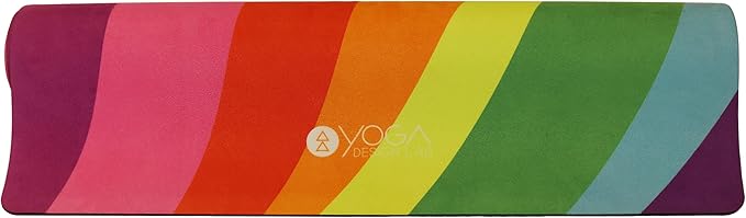 YOGA DESIGN LAB | The Combo Yoga Mat | 2-in-1 Mat+Towel | Eco Luxury | Ideal for Hot Yoga, Power, Bikram, Ashtanga, Sweat | Studio Quality | Includes Carrying Strap!