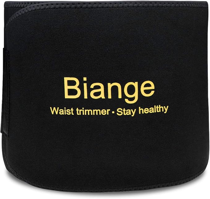 Biange Waist Trainer for Women Men Sweat Belt Waist Trimmer Belly Band Stomach Wraps