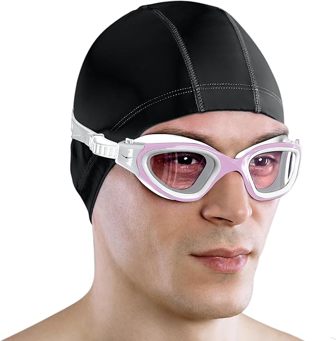 AqtivAqua Swimming Goggles, DX Wide View Swim Goggles for Adult Men Women, Anti Fog No Leaking