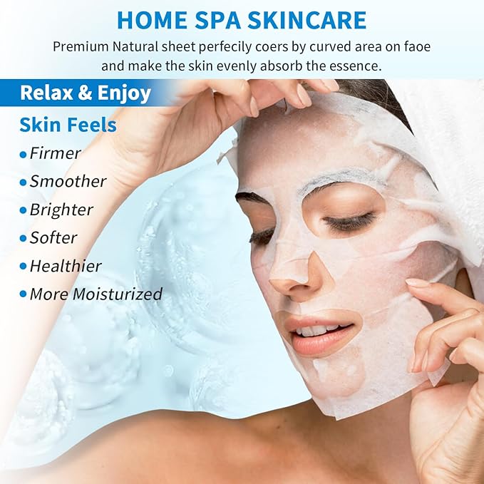 12 Pack Sheet Face Masks Skincare (Collagen, Hyaluronic acid, Snail, Retinol, Vitamin C, Niacinamide) Collagen Face Mask Hydrating Face Masks for Women Skin Care, Moisturizing, Brightening, Anti-Aging