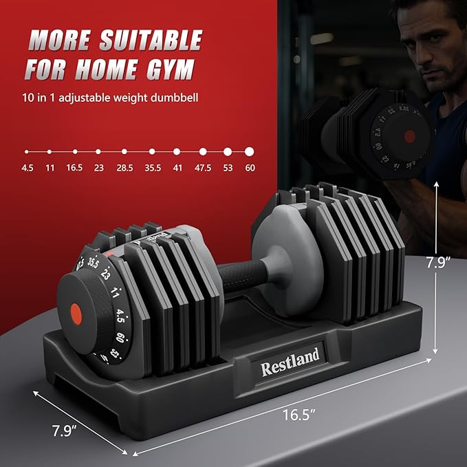 Adjustable Dumbbell Set of 2 Anti-Slip Handle 5 Different Free Weights Per Dumbbell for Men Women Home Workout Gym