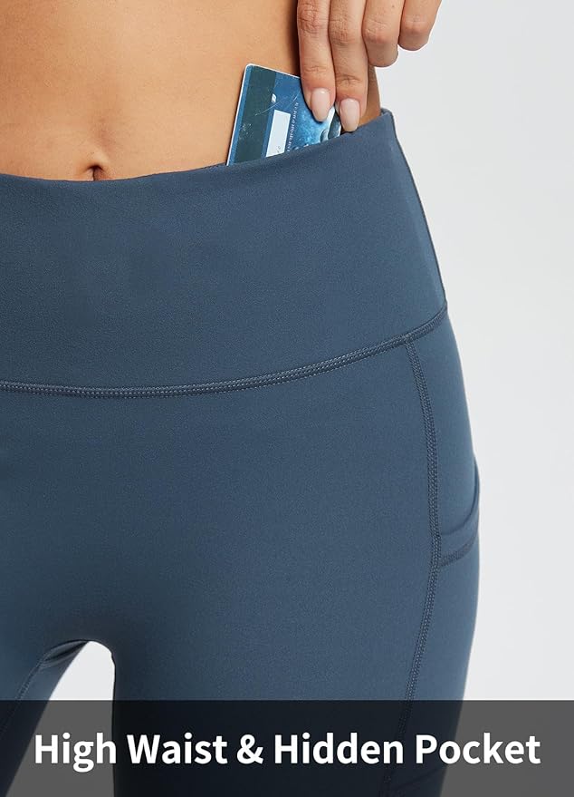 baleaf Women's 8"/ 5"/ 3" Biker Shorts High Waist Yoga Workout Gym Running Volleyball Spandex Shorts with Pockets