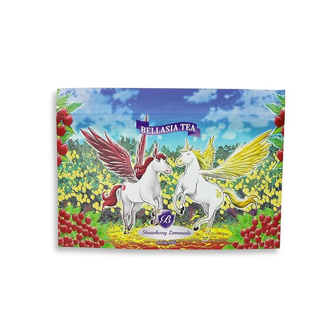 Bellasia Tea Strawberry Lemonade for Kids Using Real Fruit Pieces - Caffeine Free Herbal Tea with Real Ingredients & Balanced Flavor- Add Loose Leaf Tea to Your Child’s Routine for A Fun & Tasty Drink. 20-25 Cups