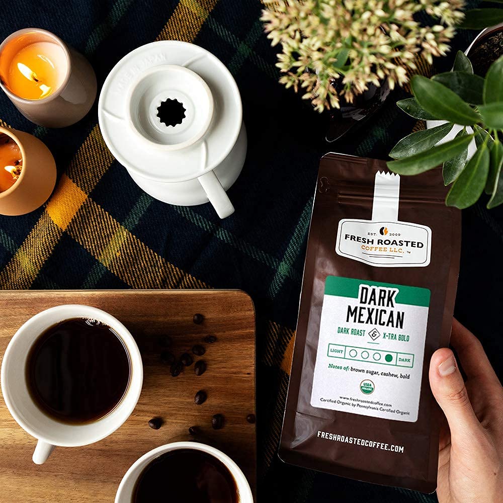 Fresh Roasted Coffee, Organic Mexican | Mold & Myco 3rd Party Tested, USDA Organic, Kosher | Medium Roast 5 lb (80 oz) Ground