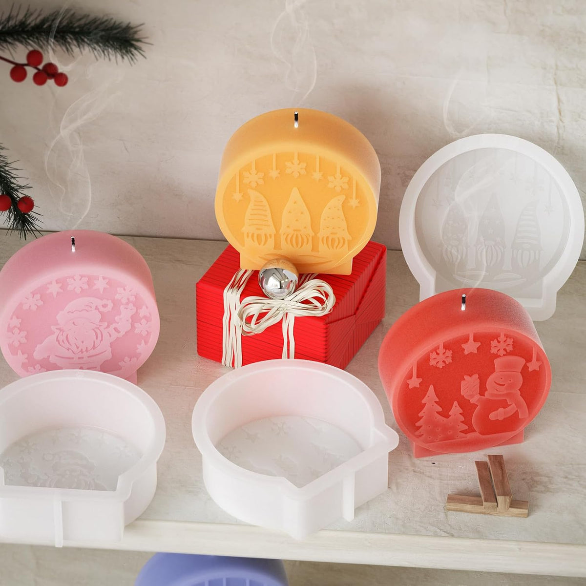 Silicone Santa Claus Mold - Silicone Resin Casting Molds for Candle & Resin & Soap Craft Supplies