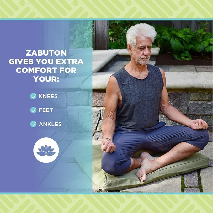 BEAN PRODUCTS MEDITATION CUSHION - Zabuton Meditation Pillows for Sitting on Floor, Yoga Cushion, Cotton Yoga Pillow, Zen Kneeling Prayer Pad- MADE IN USA - Premium 32x26x3, ORCHID