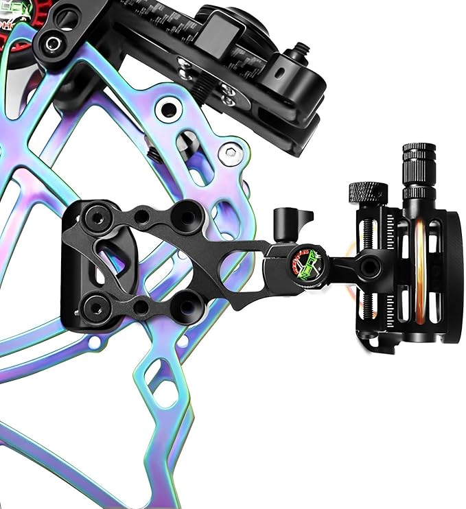5-Pin Archery Bow Sight, Outdoor Archery Equipment, Tool-Less Micro-Click Adjustments Use with Left and Right-Hand Bows