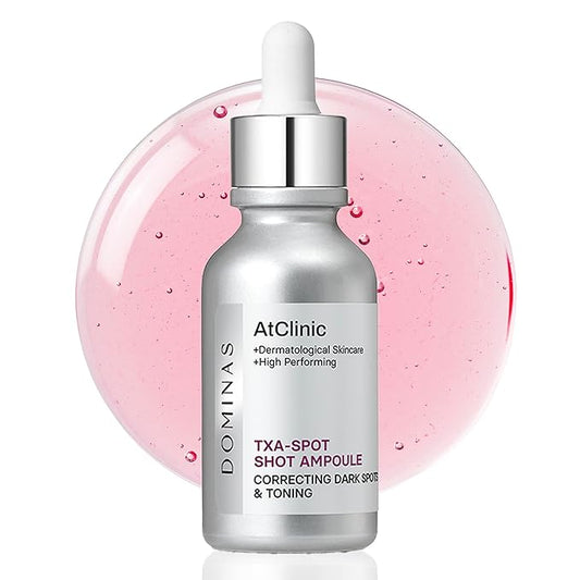 AtClinic DOMINAS Tranexamic Acid Pink Serum (1fl oz) - Improve Skin Tone and Hyperpigmentation, Ampoule for All Skin Types. Korean Skin Care. Niacinamide