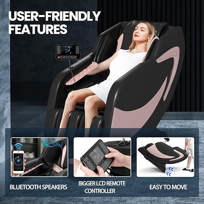 Artist hand Massage Chair Full Body, Zero Gravity Massage Chair Shiatsu Massage Recliner with 5 Auto Modes, Back & Upper Legs Heating, Bluetooth Speakers, Calfrest Extension, Airbags, Foot Rollers