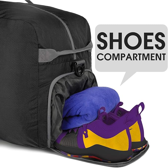 WANDF Foldable Travel Duffel Bag 60-120L Duffle Carry on for Women and Men