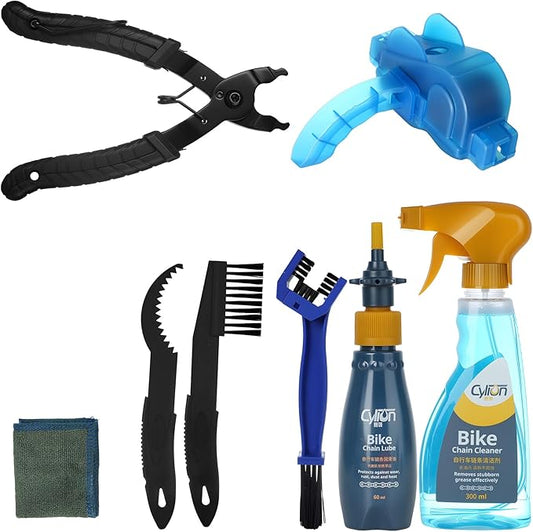 Bicycle Cleaning Kit including chain cleaner,chain brush,maintenance tool,chain lube,chain degreaser
